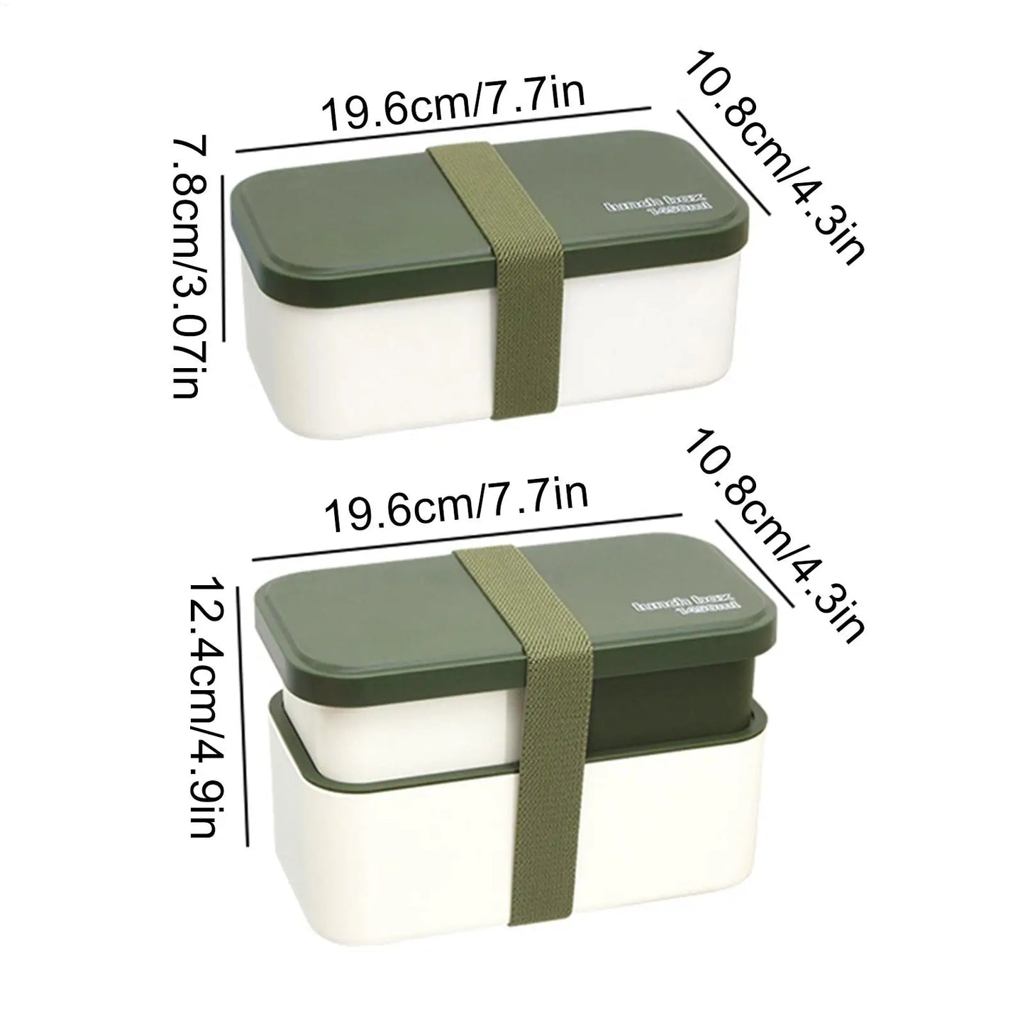 Lunch Containers 1450ml Dishwasher Safe Bowl 2-TierMeal Prep Lunch Box With Utensil Set And Sealing Strap For Work College Peaceful Pleasures Health and Wellness