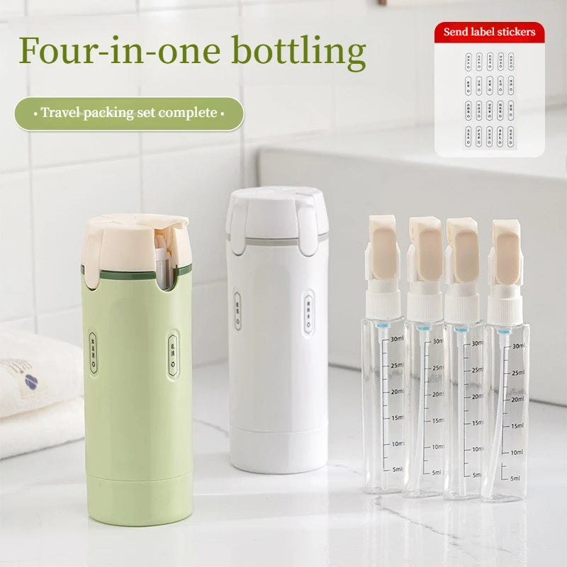 4 In 1 Travel Dispenser Portable Travel Bottles Leak Proof Leakproof Travel Container For Perfume Shampoo Conditioner Lotion Peaceful Pleasures Health and Wellness
