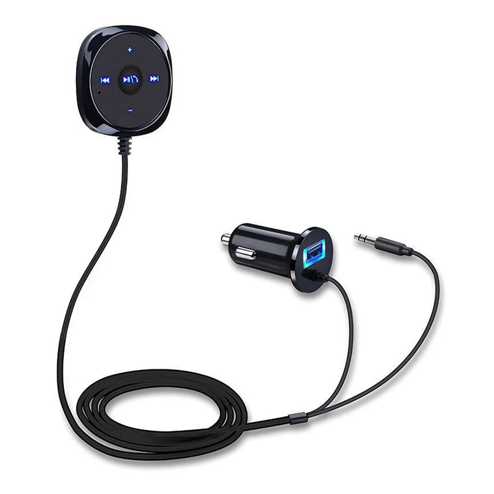 Car Bluetooth-compatible Audio Receiver Wireless Bluetooth-compatible Music Receiver for Car Stereo with AUX IN Auto Accessories Peaceful Pleasures Health and Wellness