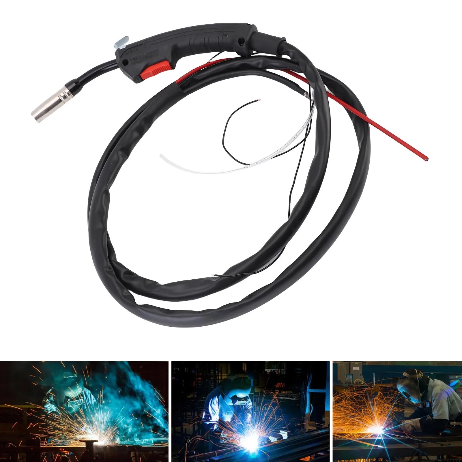 MIG Welding Torch Kit Ergonomic MIG Welding Torch Replacement 2 Meter 160A-200A Rubber Hose for CO2 Gas Protective Welding Gun Peaceful Pleasures Health and Wellness
