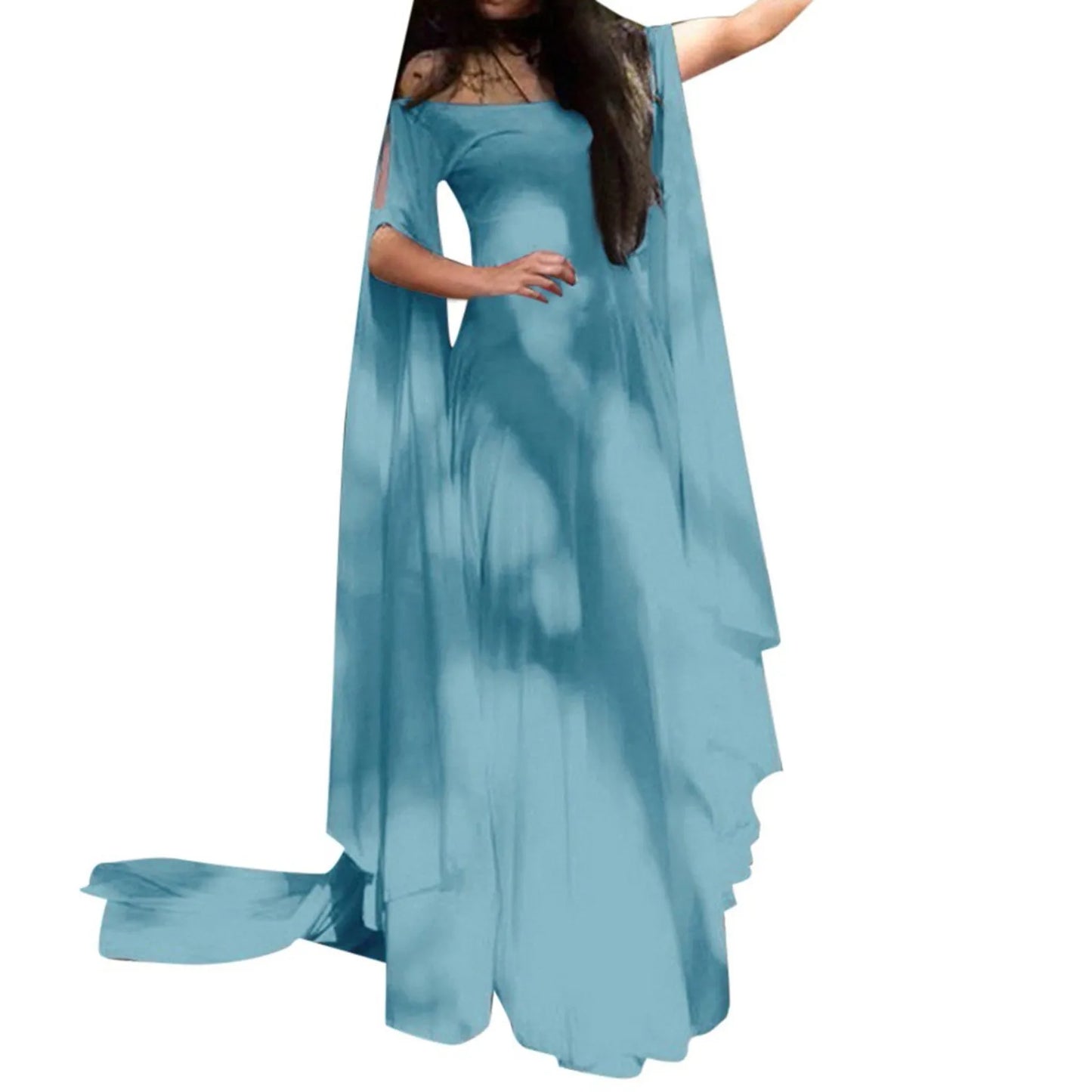 Women's Halloween Maxi Dress – Vintage Cosplay Off Shoulder