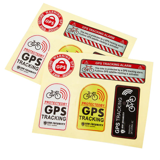 Reflective GPS Tracking Warning Sticker – Motorcycle & Bike Anti-Theft Decal Oasis Select