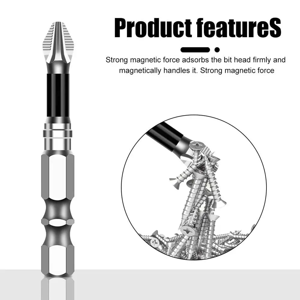 Magnetic Screwdriver Bit Set S2 Steel Anti-Slip 25–150mm