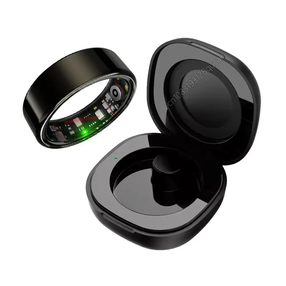 Smart Ring Premium Temperature Remote Control Sports Sleep Health Fitness Fasion Ring for Android iOS Phone for Woman Man Rings Peaceful Pleasures Health and Wellness Black Box 14