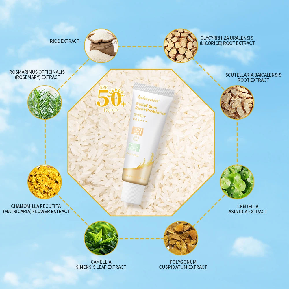 Lakerain SPF50 Rice Probiotics Sunscreen for Skin Protection Peaceful Pleasures Health and Wellness