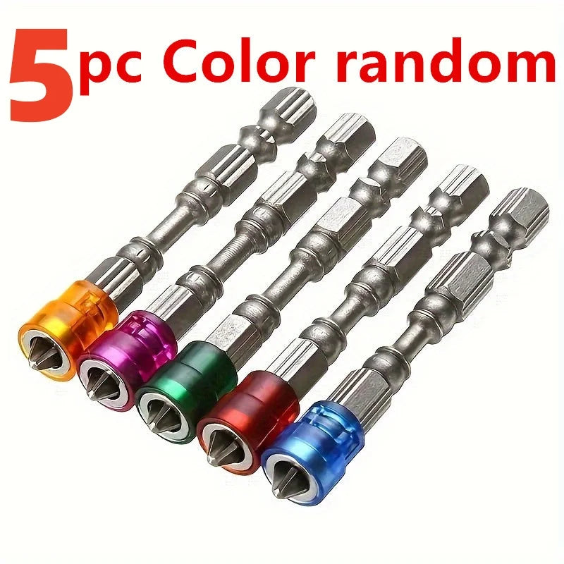 1 Set of Colorful Magnetic Screwdriver Bits with Hexagonal Shape, Suitable for DIY Projects, Professional Use, and Specialized for Mechanics and Craftsmen Peaceful Pleasures Health and Wellness 5Pcs