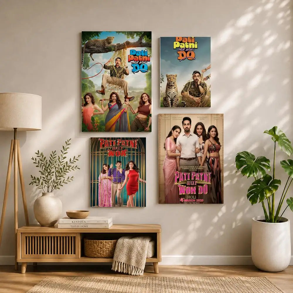 Pati Patni Aur Woh Do Movie Poster – HD Self-Adhesive Wall Art Movie Wall Poster Peaceful Pleasures Health and Wellness