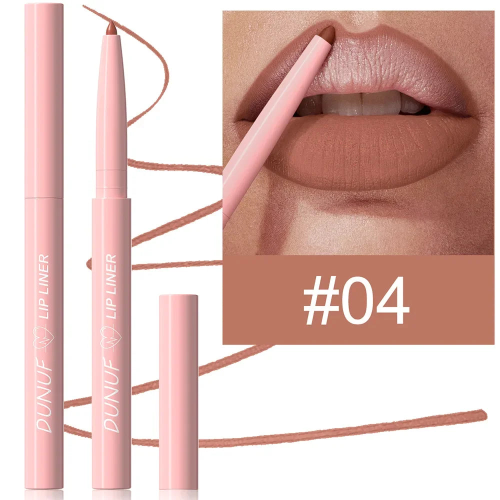 DUNUF Velvet Matte Lip Liner – 12 Nude & Brown Shades
