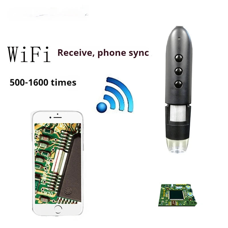 Wifi Wireless Mobile Phone Microscope Biological Magnifying Glass Observation Pigeon Eye Repair Circuit Board 1600X Peaceful Pleasures Health and Wellness