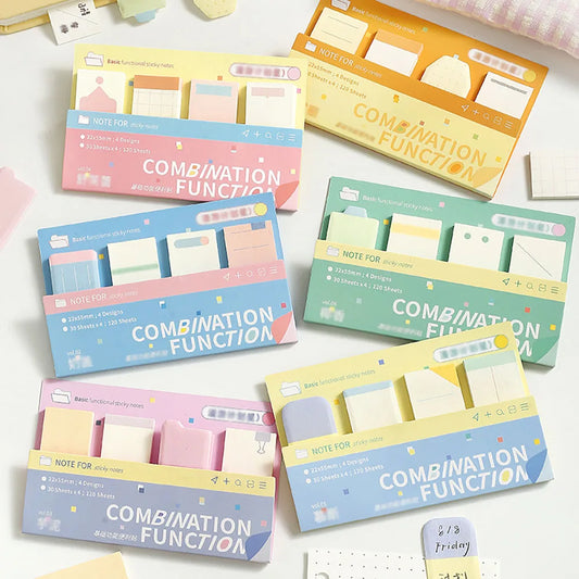 120 Sheets Combination Sticky Notes Roaming Plan Star Schedule Peaceful Pleasures Health and Wellness