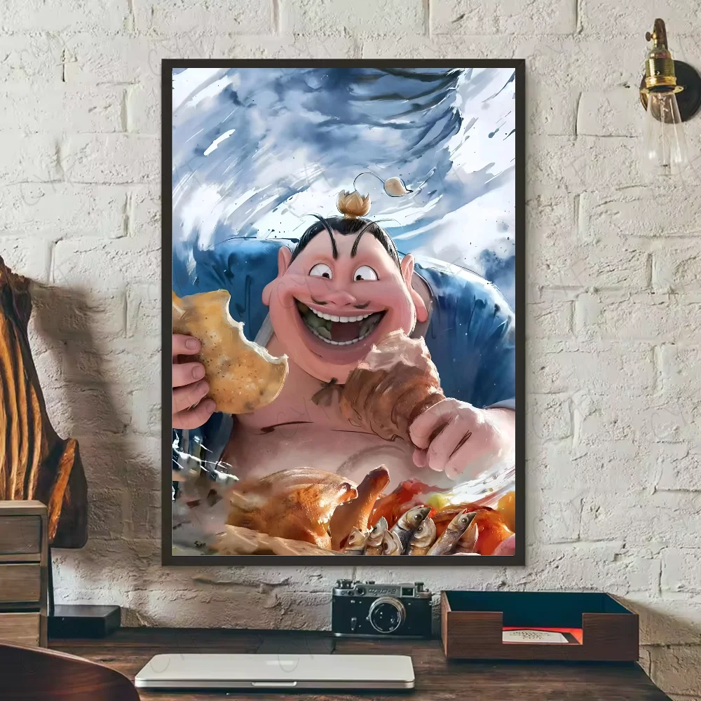 Chinese myth animation Nezha Poster HD art sticky wall waterproof home living room bedroom bar aesthetic decoration Peaceful Pleasures Health and Wellness z6 40X50cmNoframe