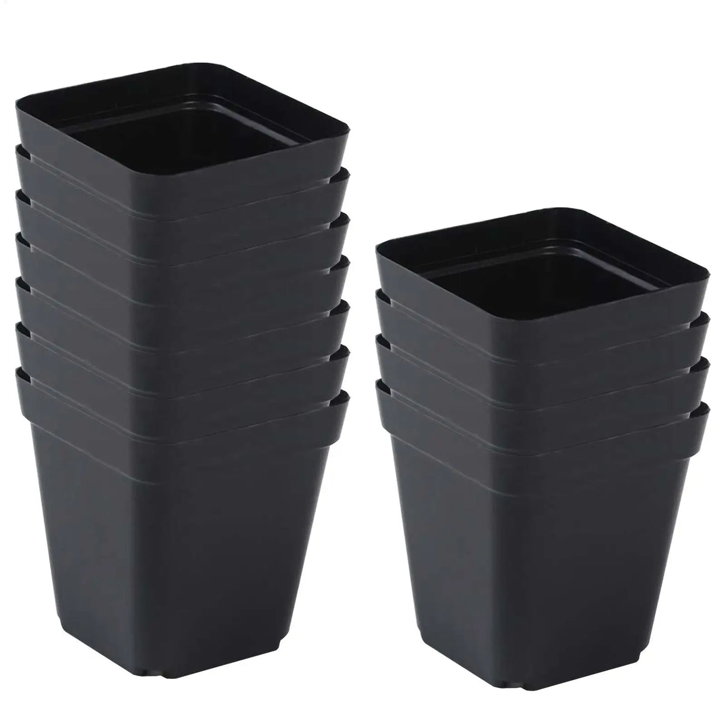 50-Pack Square Seedling Starter Pots with Drainage | Garden Kit