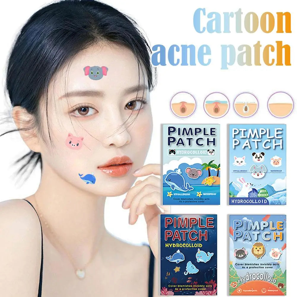 Cartoon Hydrocolloid Acne Patches – 600pc Invisible Blemish Stickers Hydrocolloid Acne Patch Peaceful Pleasures Health and Wellness