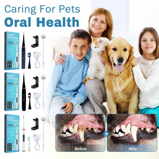 Ultrasonic Portable Electric Dog Toothbrush Professional Plaque Calculus Removal Teeth Whitening for Pet Dental Care Peaceful Pleasures Health and Wellness
