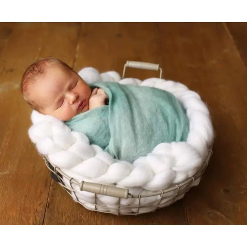 18 micron Chunky merino braid, 2M braid basket filler newborn photography props ニューボーンフォト신생아 사진 newborn acessórios fotografia Peaceful Pleasures Health and Wellness