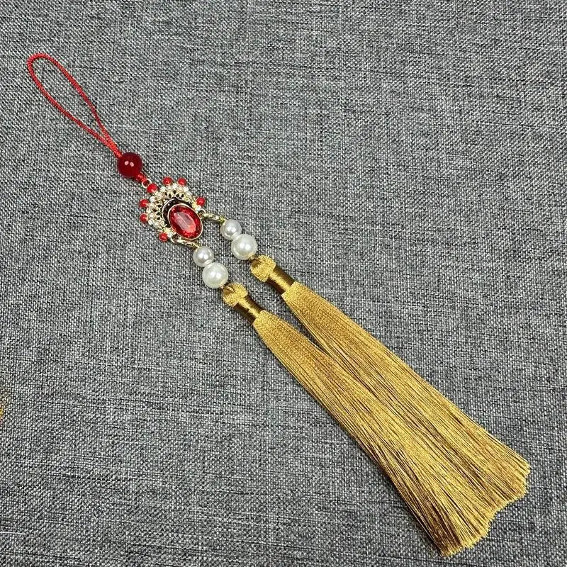 Antique Hanfu Tassel Pendant | Ethnic Cheongsam Décor 25cm