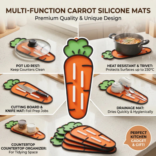 1/2pcs Pot Lid Mat Spatula Storage Mat Soft Rubber Countertop Drain Mat Heat Insulation Mat Cutting Board Mat Soap Drain Mat Peaceful Pleasures Health and Wellness