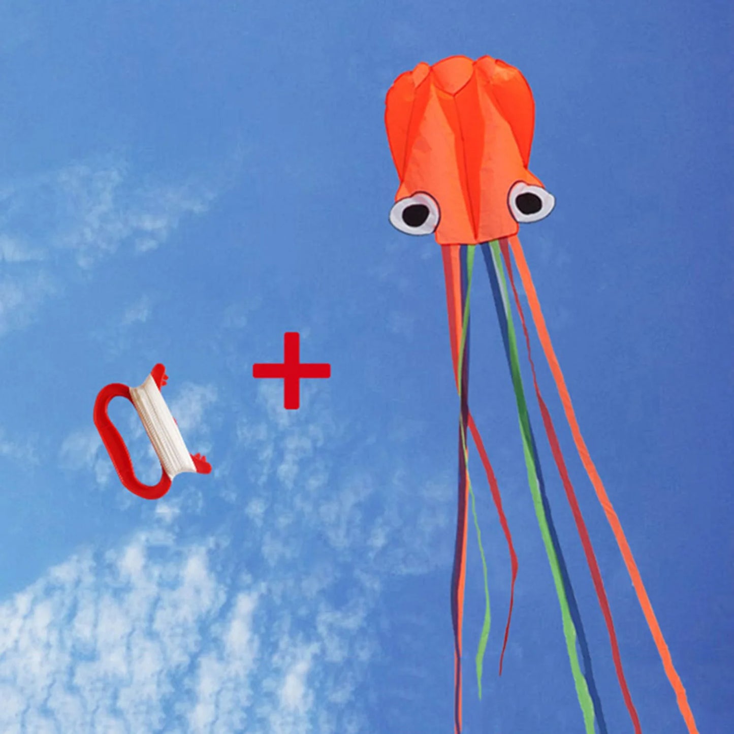Kite Soft Octopus Flyer Kite Large Octopus Easy Flyer Kite with Handle & Line for Beach Park Garden Peaceful Pleasures Health and Wellness