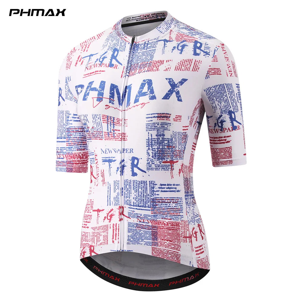 PHMAX Women's Short Sleeve Cycling Jersey – 3 Pockets, Quick Dry