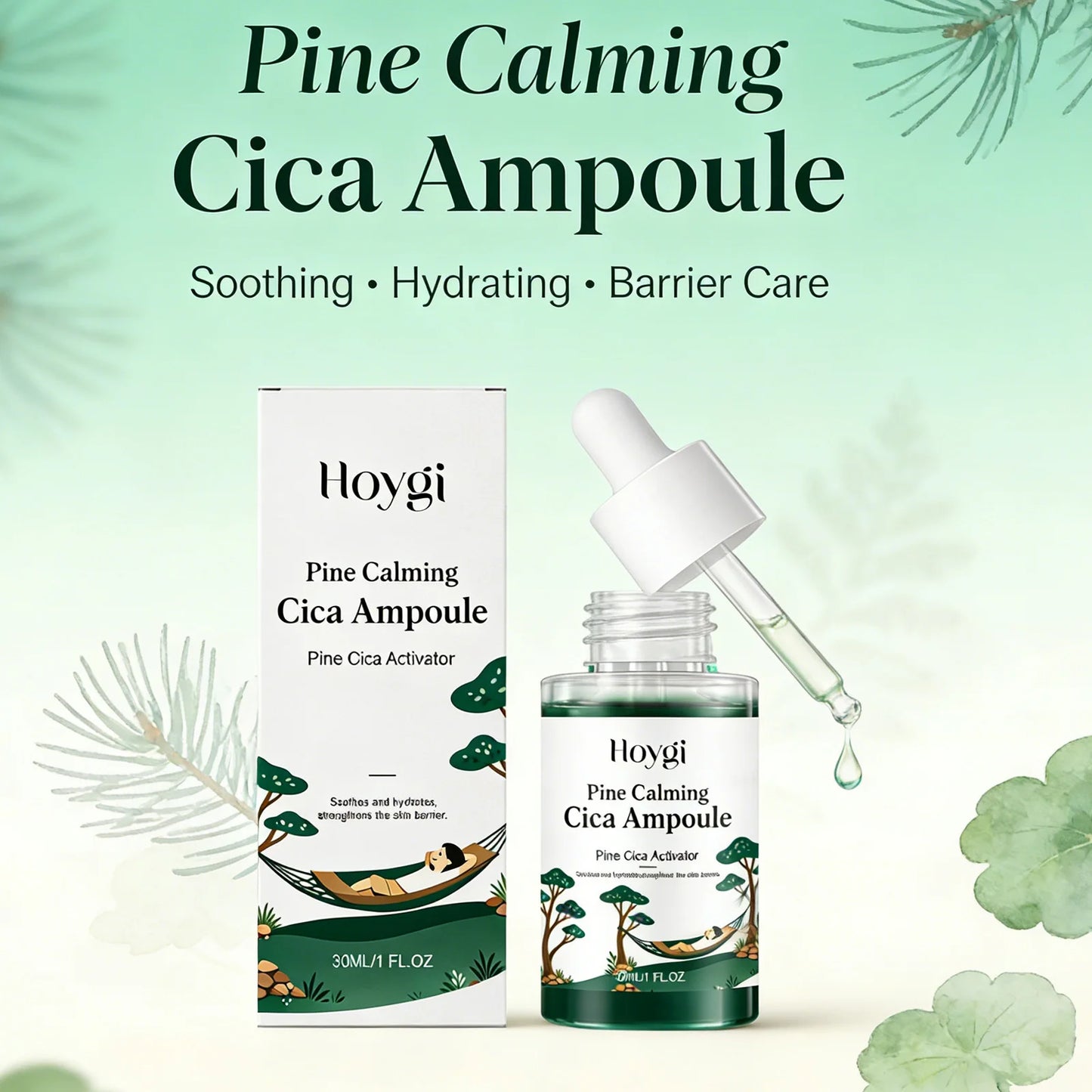 Pine Cica Ampoule Serum – Hyaluronic Acid & Centella Asiatica