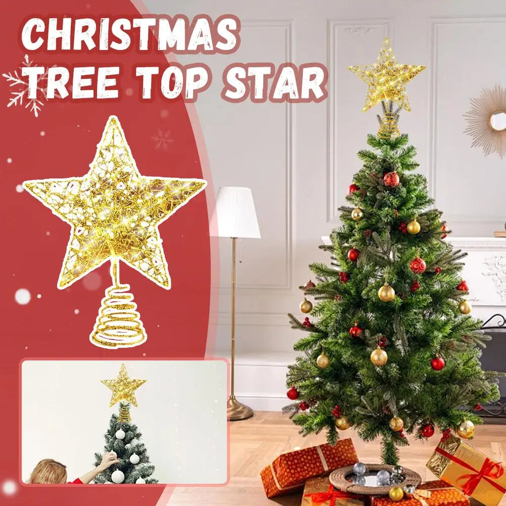 LED Star Christmas Tree Topper – Glowing DIY Ornament
