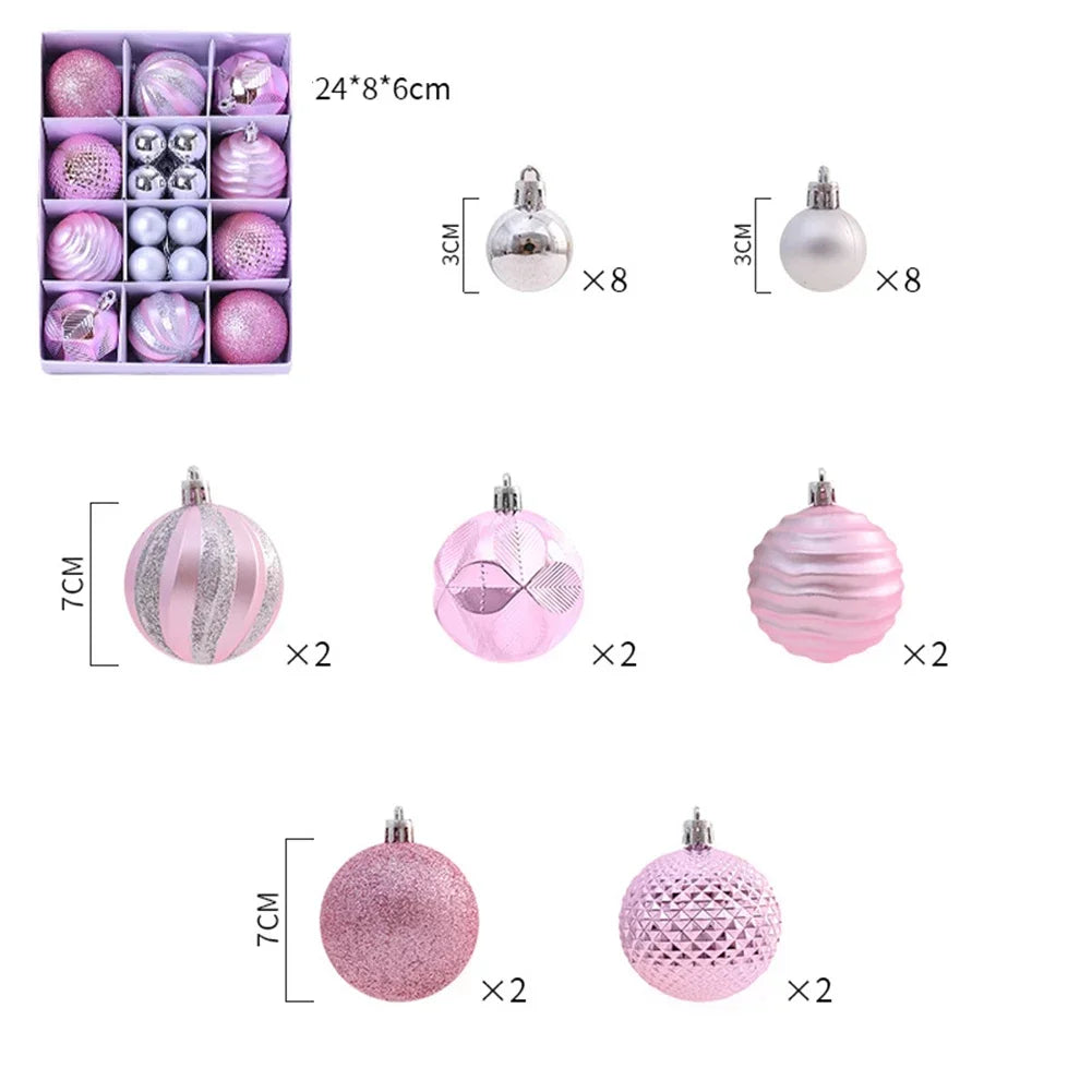 Shatterproof Christmas Ball Ornaments Set of 26 | Multi-Color
