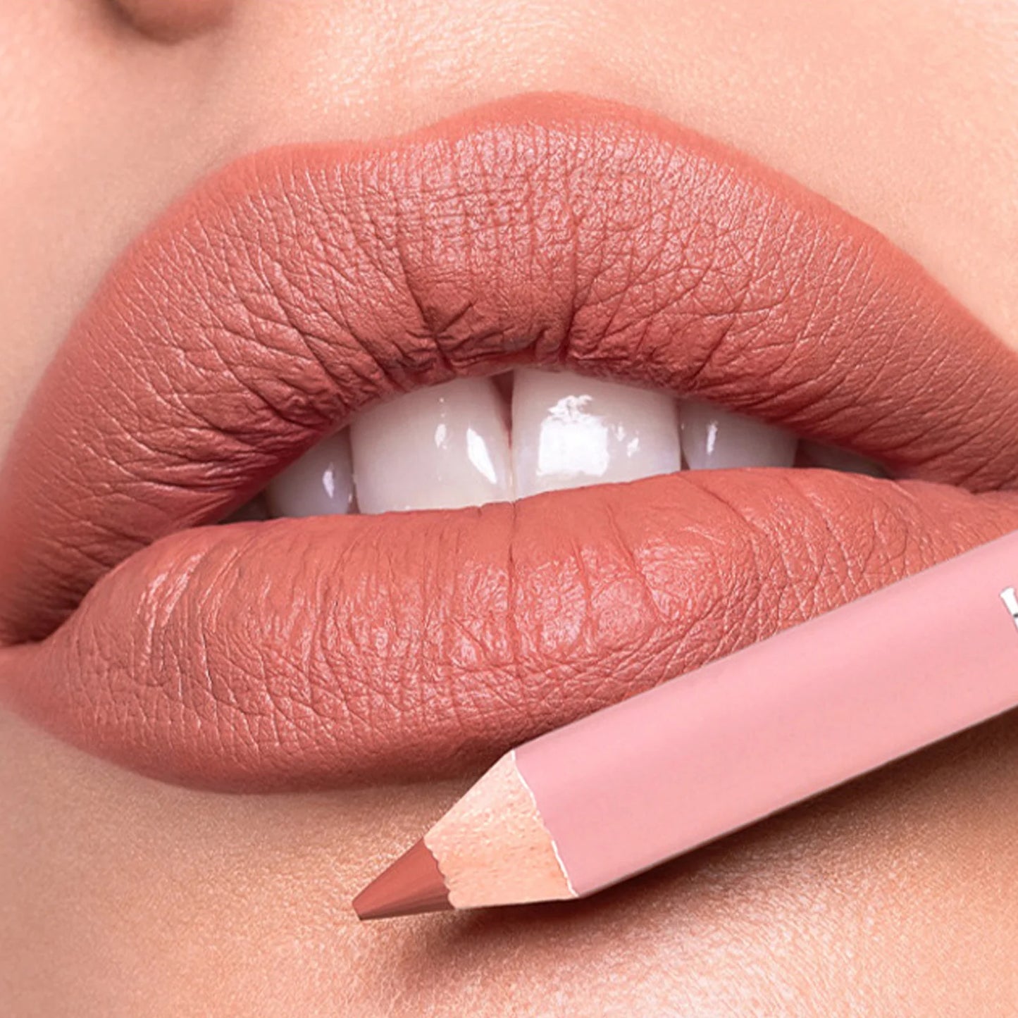 12-Color Matte Waterproof Lip Liner Pencil Set – Nude & Pink