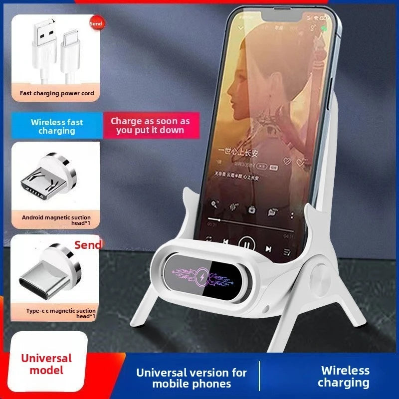15W Qi Wireless Charger Stand with Cooling Fan – Desk & Chair