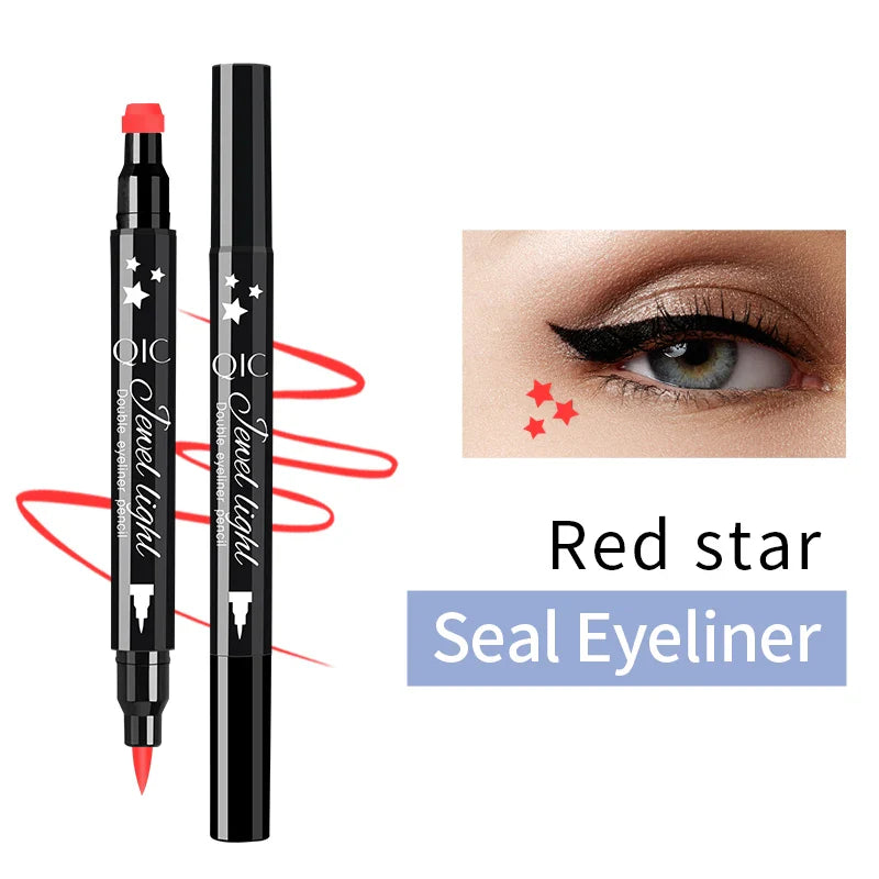 QIC Dual-Tip Stamp Eyeliner Pen – Heart, Moon & Star