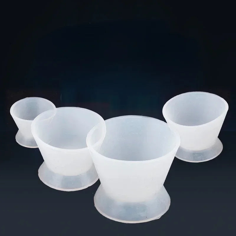 4pcs Dental Materials Silicone Mixing Bowl Use Dappen Dishes Teeth Whitening Laboratory Tools Odontologia Dentistry Peaceful Pleasures Health and Wellness GRAY