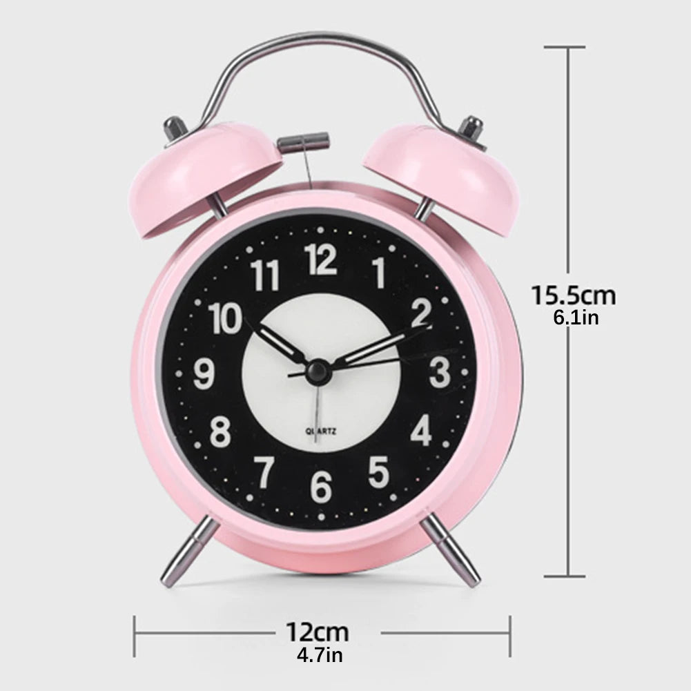 Vintage Twin-Bell Alarm Clock | Retro Desk & Nightstand Clock