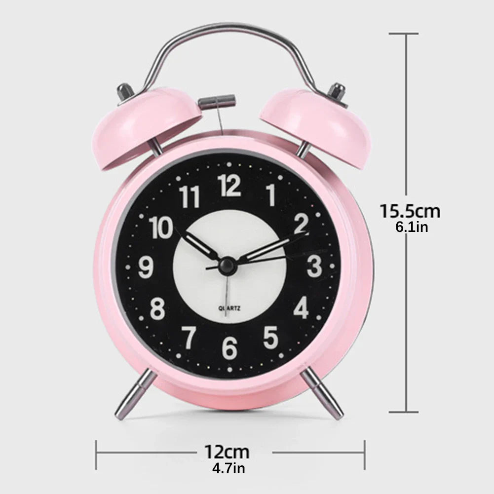 Vintage Twin-Bell Alarm Clock | Retro Analog Desk Clock