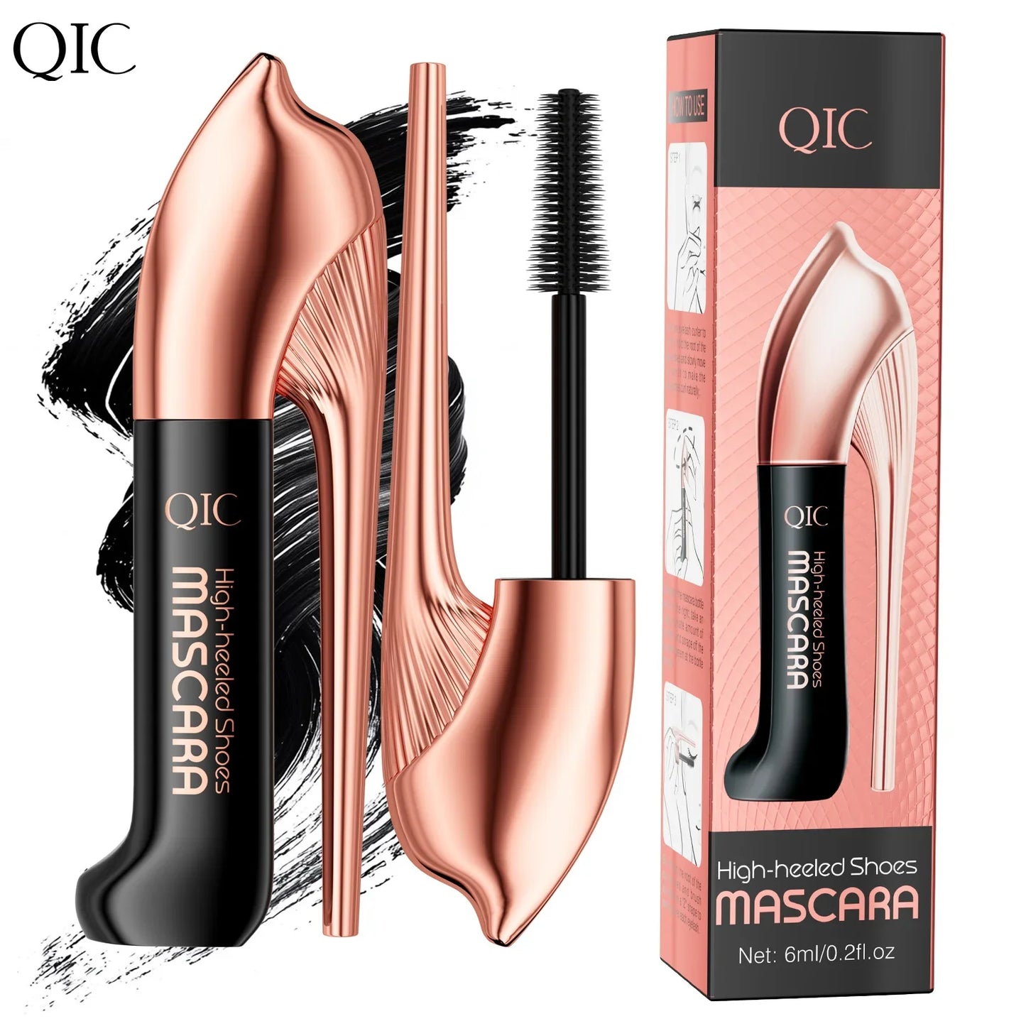 QIC 3D Fiber Mascara – Volumizing, Lengthening & Waterproof