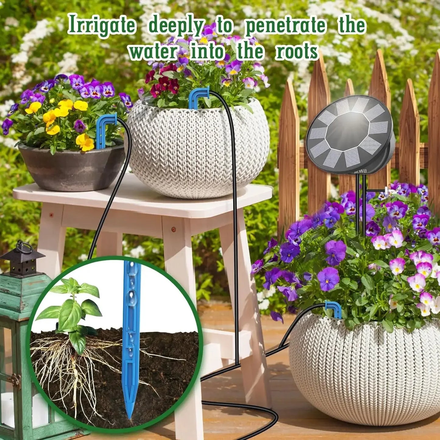 Solar Drip Irrigation Kit – Auto Garden Watering System 10m
