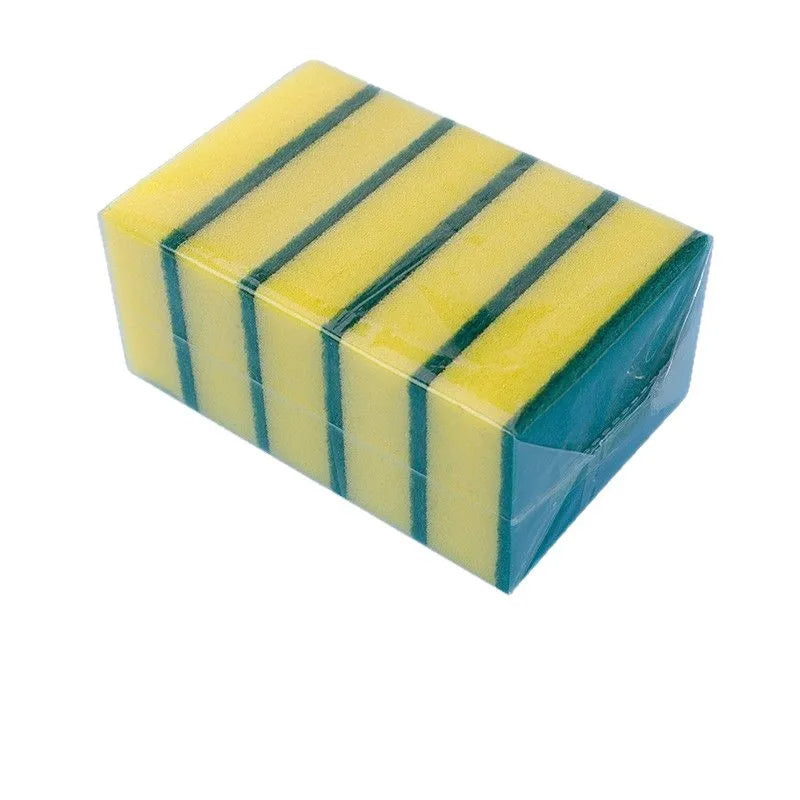 5/10pcs double-layer sponge, kitchen cleaning sponge, dishwashing sponge, multi-purpose cleaning sponge, size 10 x 7 x 3cm Peaceful Pleasures Health and Wellness 5pcs