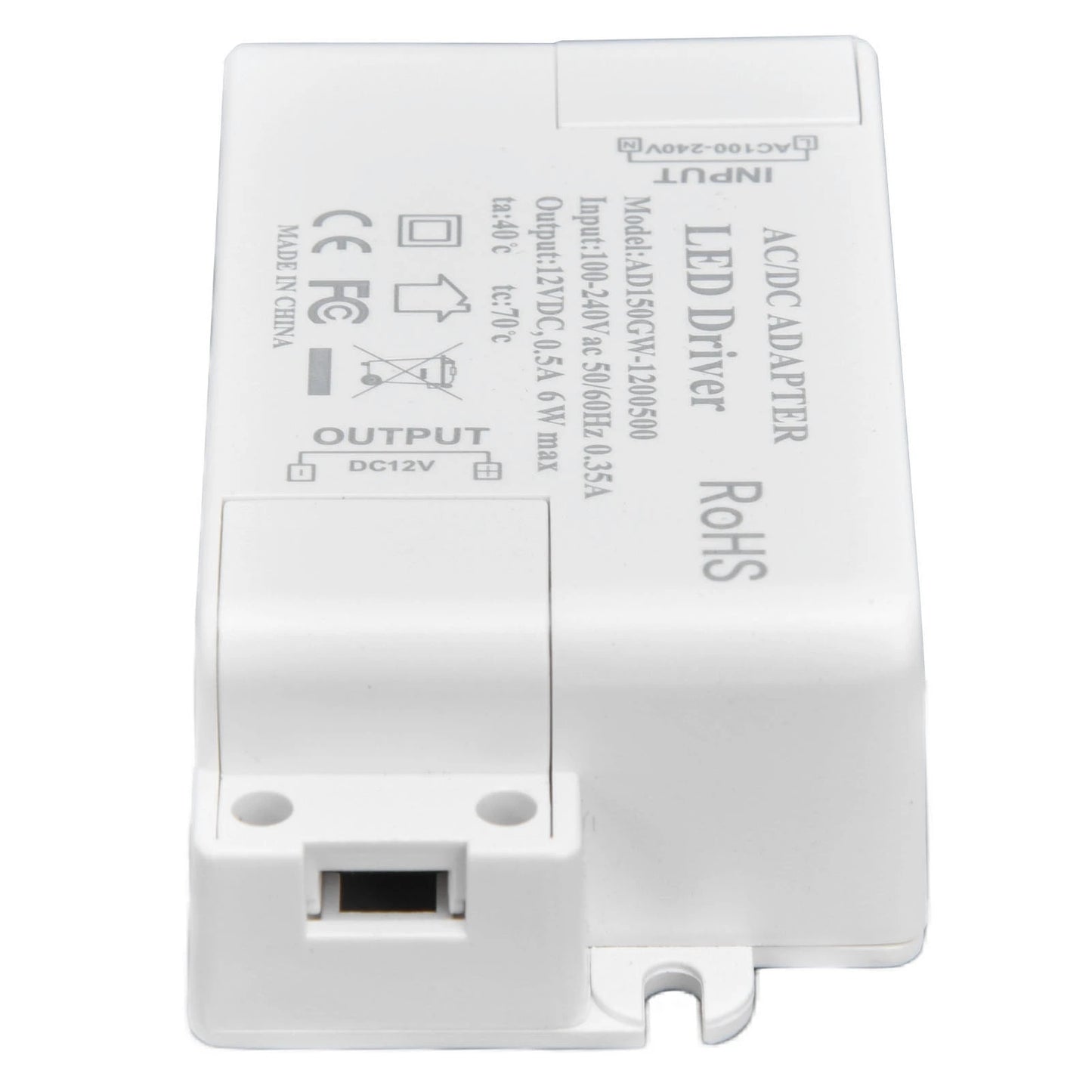 LED LED Power Driver Waterproof Input AC100‑240V 0.35A Portable Output DC12V 0.5A 6W for Home for Bathroom Peaceful Pleasures Health and Wellness