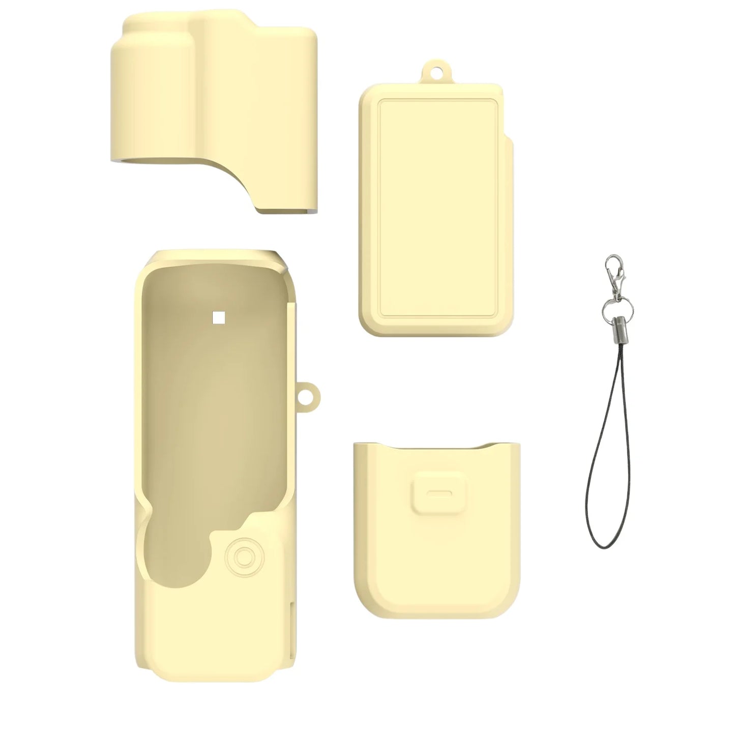 Suitable For DJI Pocket4 Lens Protective Case Screen Protective Case Camera Protective Case Battery Protective Case Peaceful Pleasures Health and Wellness light yellow
