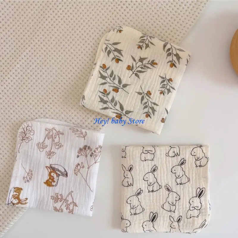 4-Layer Muslin Baby Burp Cloths | Soft Newborn Washcloths