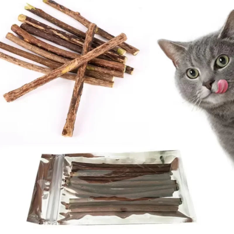 Silvervine Sticks for Cats Natural Catnip Chew Sticks Teeth Molar Chewing Toys for Cat Kitten Kitty Gifts Peaceful Pleasures Health and Wellness