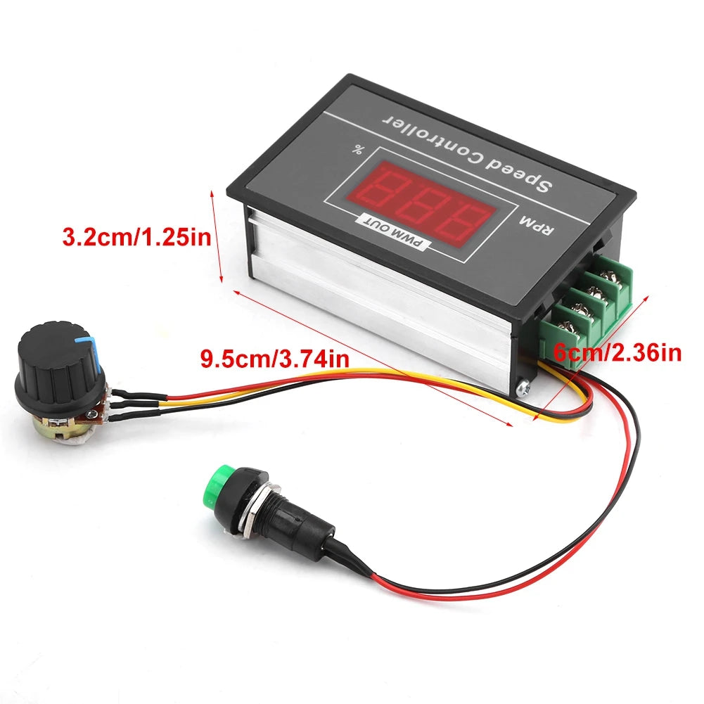 DC 6‑60V 12V 24V 36V 48V 30A PWM DC Motor Speed Controller Start Stop Switch DC Motor Controller Adjustable Motor Controller Peaceful Pleasures Health and Wellness