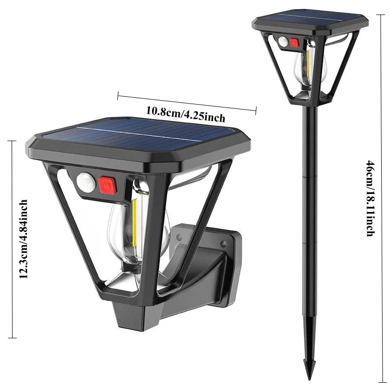 Solar LED Lawn Lamp – Dual-Use Garden & Wall Light