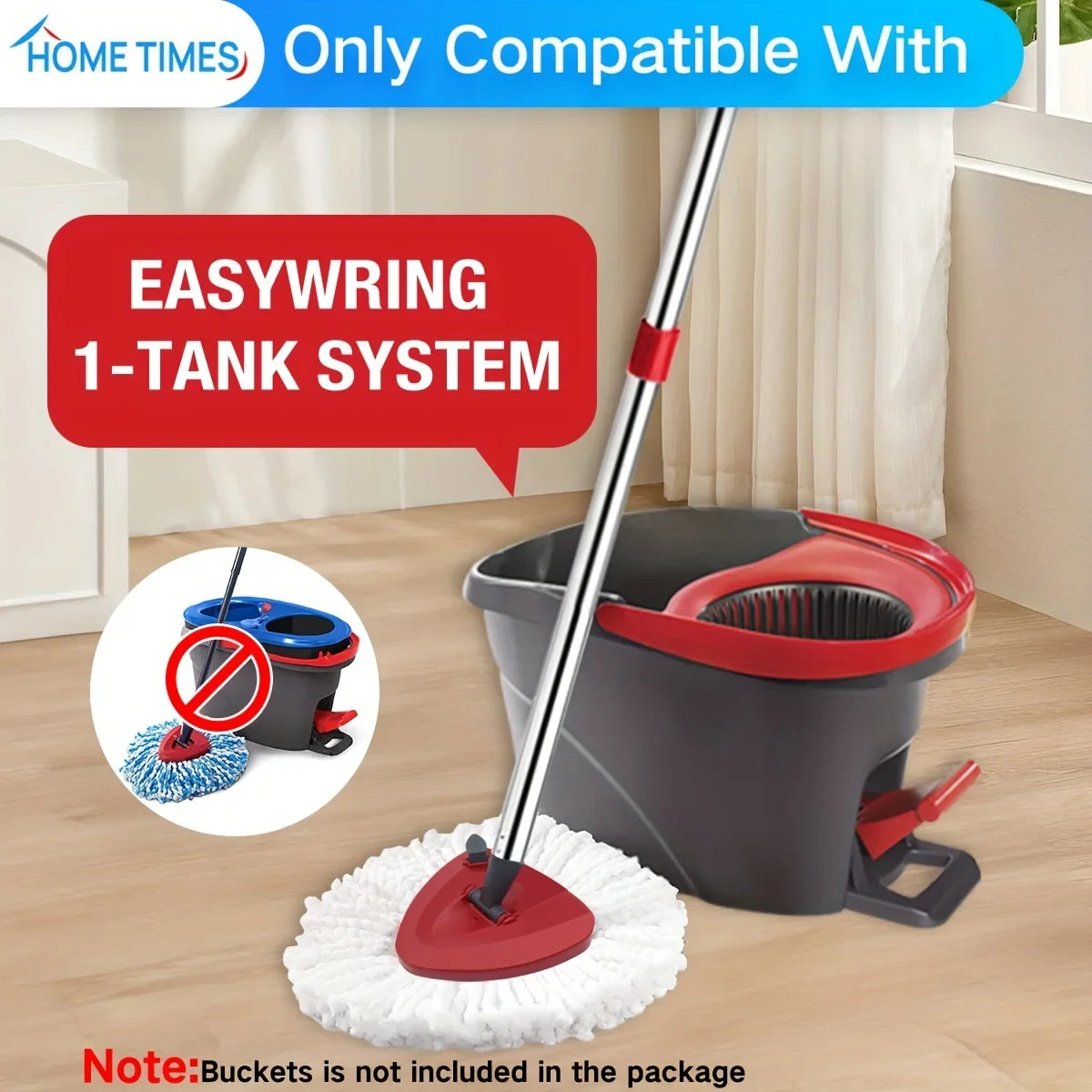 Mop Accessories for O-cedar/Vileda Microfiber EasyWring Spin Mop,Spin Mop Head for O-Cedar/Vileda 1 Tank System Peaceful Pleasures Health and Wellness