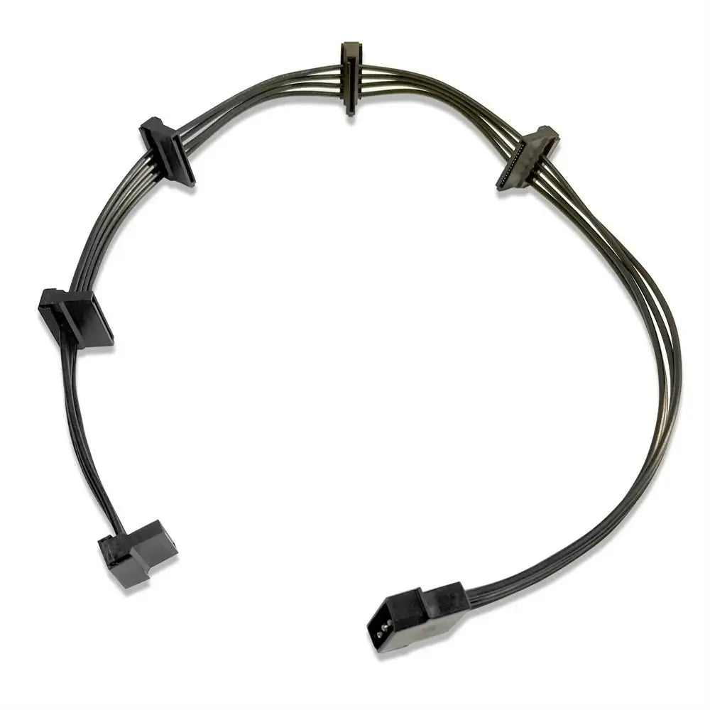 SATA/4PIN SATA Power Cable 1 Male To 5 Female IDE Male Hard Drive Splitter Cable 18AWG Power Supply SATA Extension Cable Peaceful Pleasures Health and Wellness