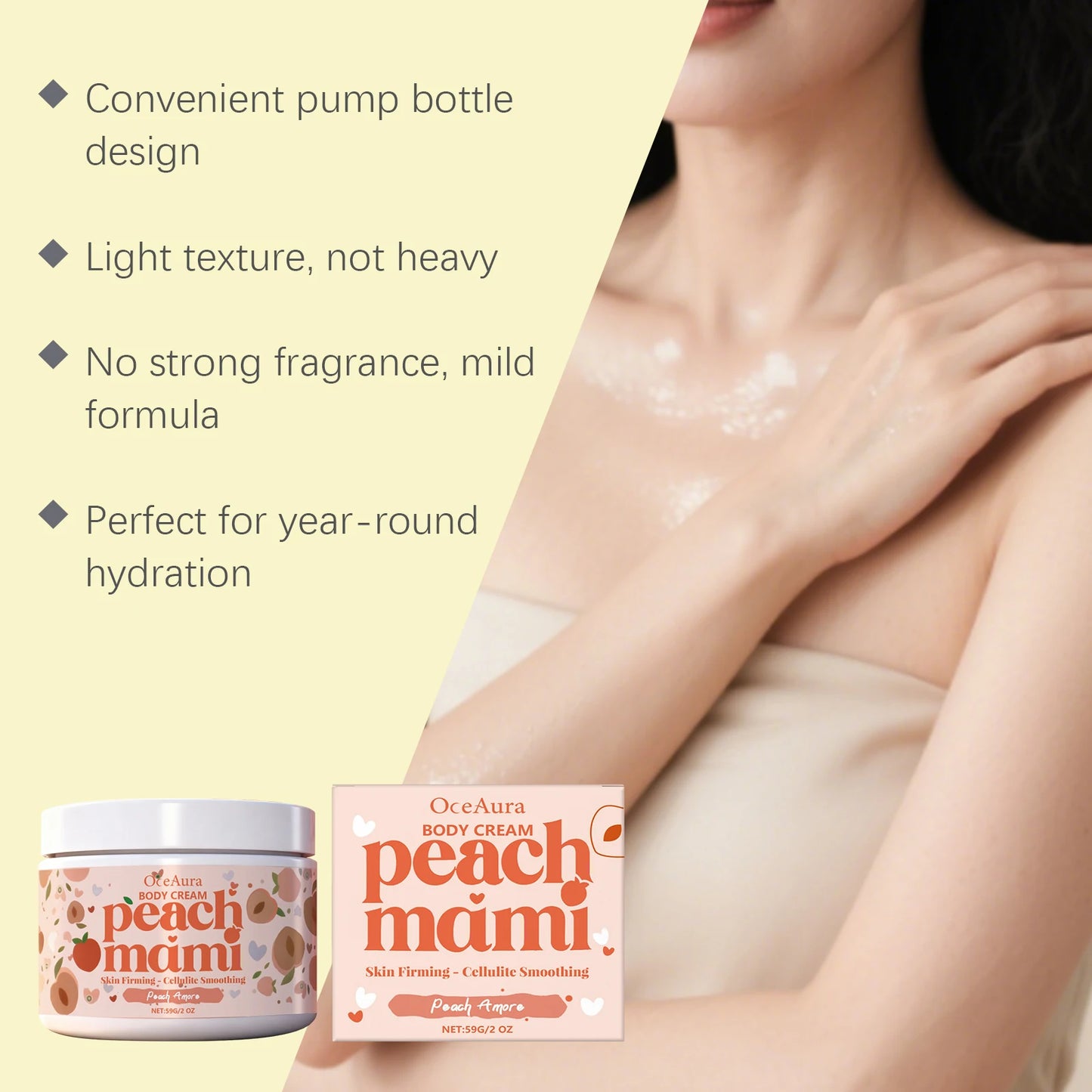 Peach Firming Body Cream – Tighten, Lift & Moisturize