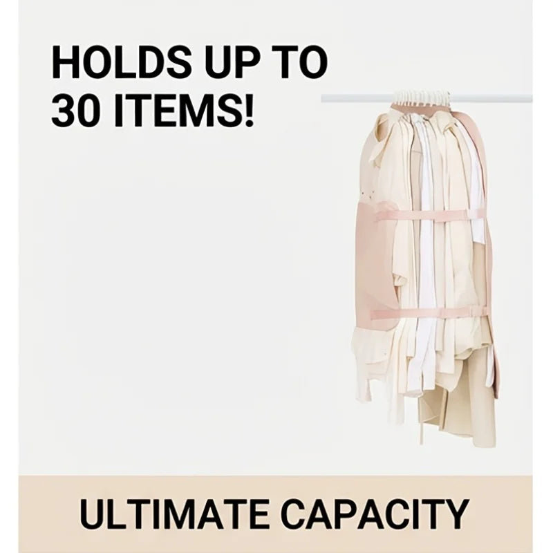 Closet Compression Hanging Bag Down Jackets Coats Space Saving 50% Bedroom Accessories Clothing Organizer Peaceful Pleasures Health and Wellness