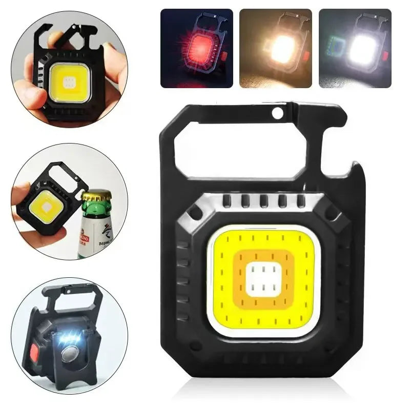 Mini Magnetic COB LED Flashlight 800 Lumens USB Rechargeable