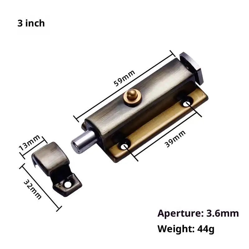 3-Inch Automatic Spring Door Latch | Self-Locking Zinc Alloy