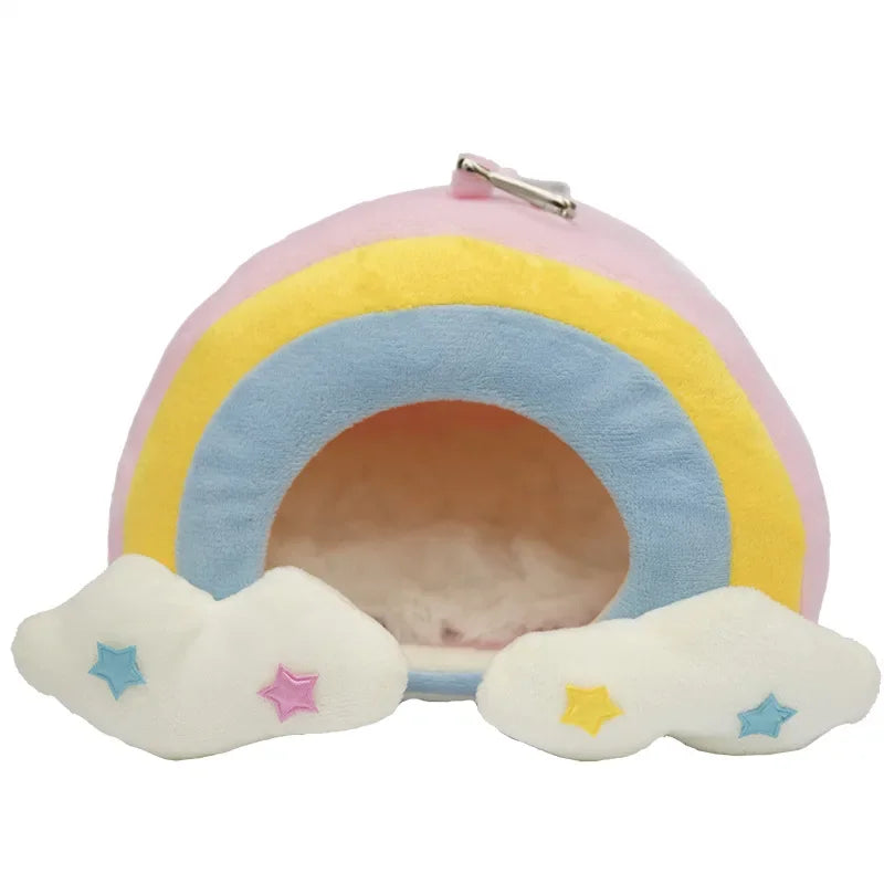 Rainbow Pet Nest for Sugar Gliders & Hamsters | Cozy Hideout Small Animal Nest Peaceful Pleasures Health and Wellness