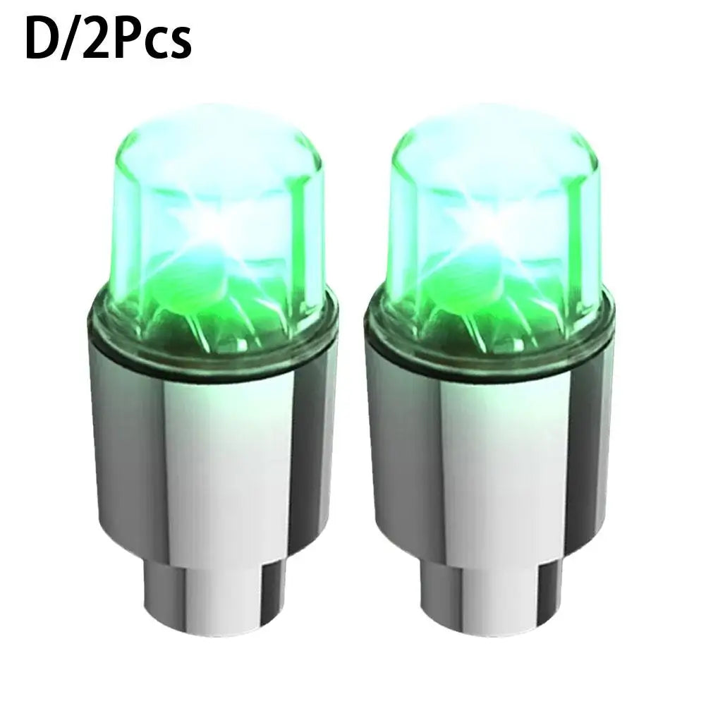 2pcs Motorcycle Bike Wheel Lights Luminous Tire Colorful gas nozzle lamp Universal Led Waterproof Car Accessories Wheel Light Peaceful Pleasures Health and Wellness D