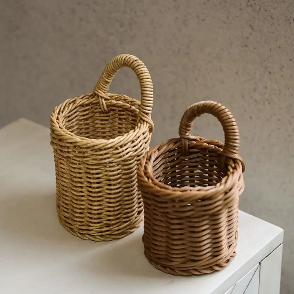 Woven Wall Hanging Storage Basket | Boho Home Decor Organizer